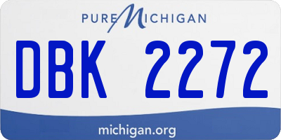 MI license plate DBK2272