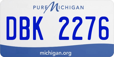 MI license plate DBK2276