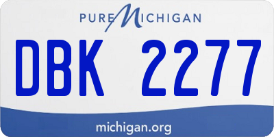 MI license plate DBK2277