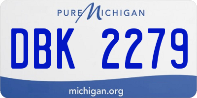 MI license plate DBK2279