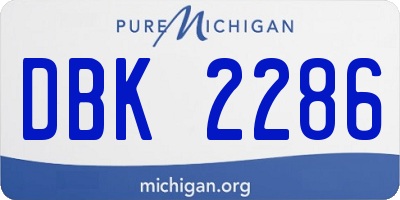 MI license plate DBK2286
