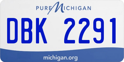 MI license plate DBK2291