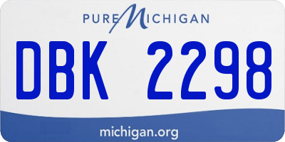 MI license plate DBK2298