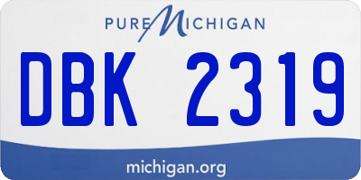MI license plate DBK2319