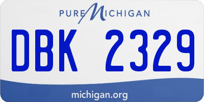 MI license plate DBK2329
