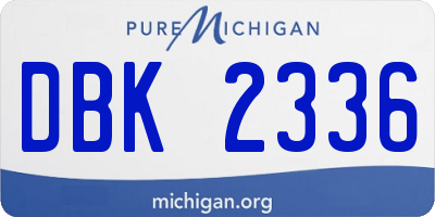 MI license plate DBK2336