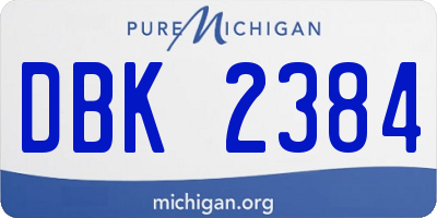 MI license plate DBK2384