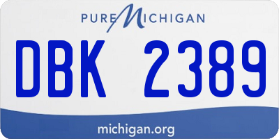 MI license plate DBK2389