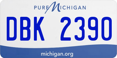 MI license plate DBK2390