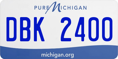MI license plate DBK2400