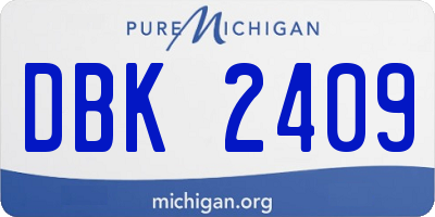 MI license plate DBK2409