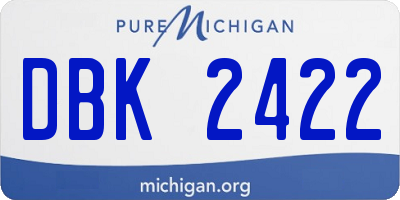 MI license plate DBK2422
