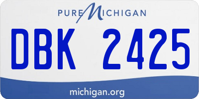 MI license plate DBK2425