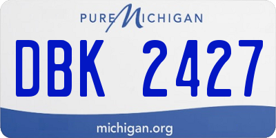 MI license plate DBK2427