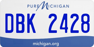 MI license plate DBK2428