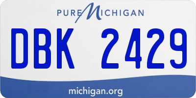 MI license plate DBK2429
