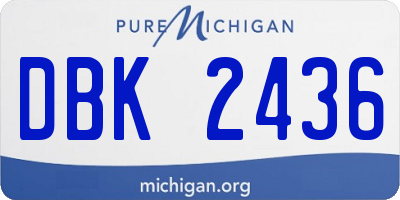 MI license plate DBK2436