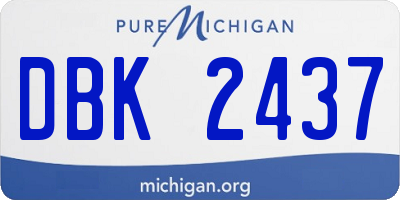 MI license plate DBK2437