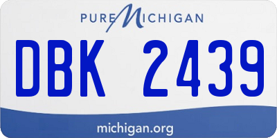 MI license plate DBK2439