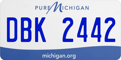 MI license plate DBK2442