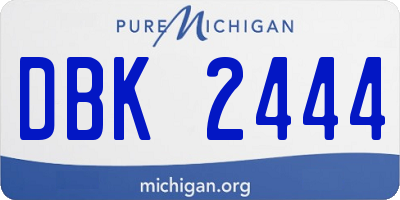 MI license plate DBK2444
