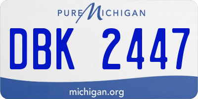 MI license plate DBK2447