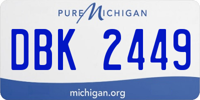 MI license plate DBK2449