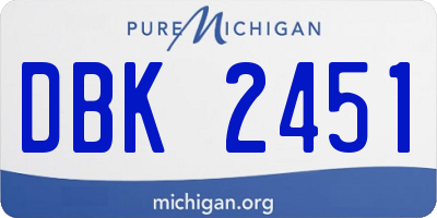 MI license plate DBK2451