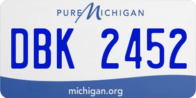 MI license plate DBK2452