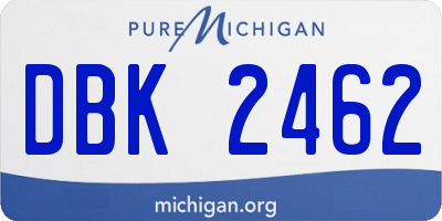 MI license plate DBK2462