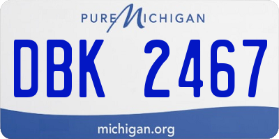 MI license plate DBK2467
