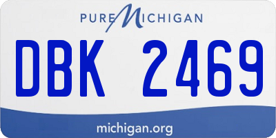 MI license plate DBK2469
