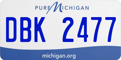 MI license plate DBK2477
