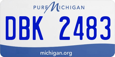 MI license plate DBK2483