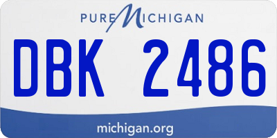 MI license plate DBK2486