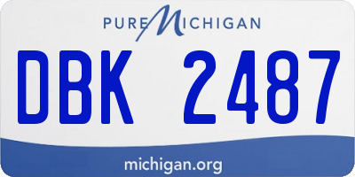 MI license plate DBK2487