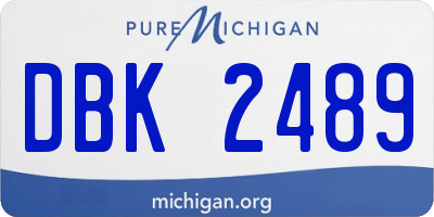 MI license plate DBK2489