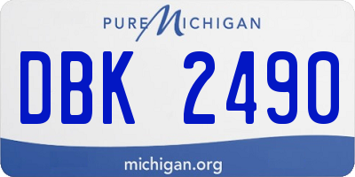 MI license plate DBK2490