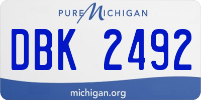 MI license plate DBK2492