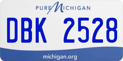 MI license plate DBK2528