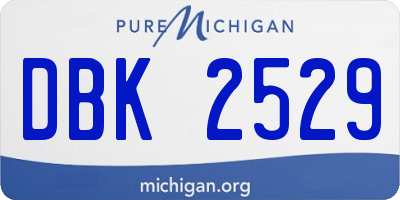 MI license plate DBK2529