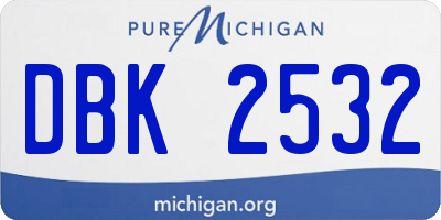 MI license plate DBK2532