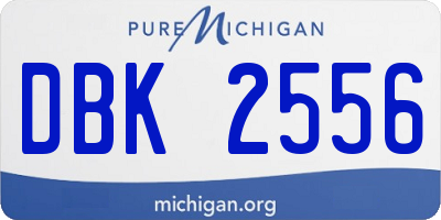 MI license plate DBK2556
