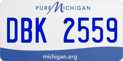 MI license plate DBK2559