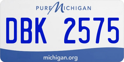 MI license plate DBK2575
