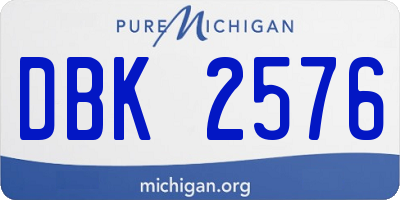 MI license plate DBK2576