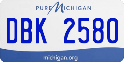 MI license plate DBK2580