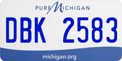 MI license plate DBK2583