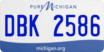 MI license plate DBK2586