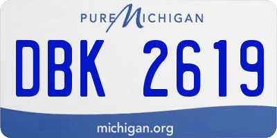 MI license plate DBK2619